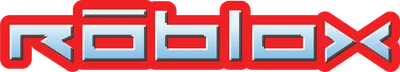 Logo Roblox cách điệu với viền đỏ, chữ màu xanh trắng