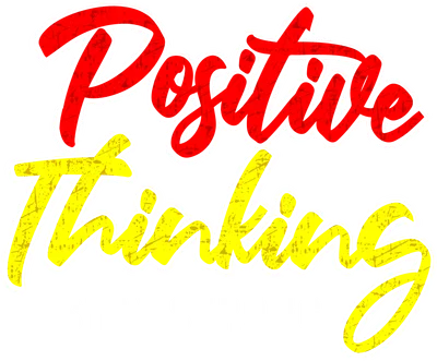 Thiết kế chữ Positive Thinking Stay Strong với hiệu ứng texture cổ điển