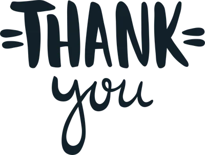 Thiết kế chữ 'Thank you' viết tay màu xanh đậm trên nền xám