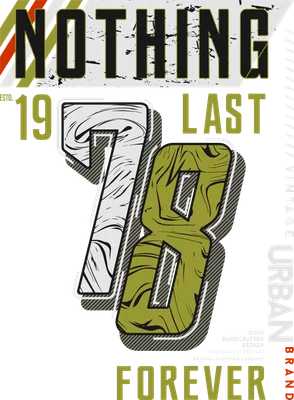 Thiết kế đồ họa typography số 78 phong cách vintage urban bụi bặm