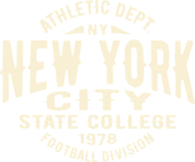 Thiết kế chữ phong cách vintage "New York City State College Football Division 1978"