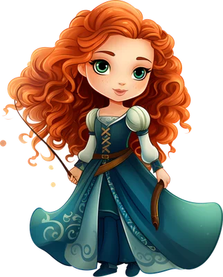 Công chúa tóc đỏ Merida phong cách chibi dễ thương