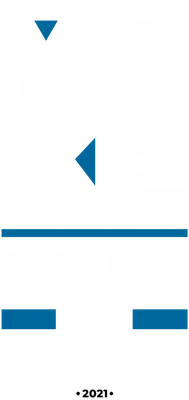 Thiết kế chữ "MAKE YOUR LIFE WORTH" với các khối chữ màu trắng trên nền xám, có điểm nhấn màu xanh dương và năm 2021.