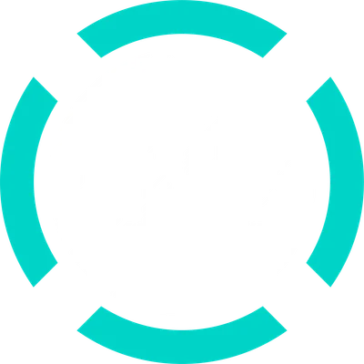 Logo NYC với chữ xám trên nền tròn sọc trắng xám, viền ngoài màu xanh ngọc và xám.