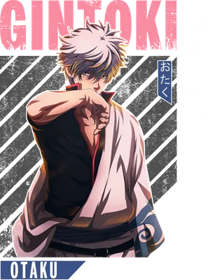 Hình ảnh Gintoki Sakata, nhân vật anime với mái tóc bạc, trang phục truyền thống Nhật Bản, thể hiện vẻ cool ngầu.