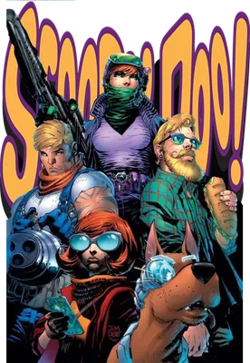 Nhóm nhân vật Scooby-Doo gồm Fred, Daphne, Velma, Shaggy và Scooby-Doo trong trang phục hiện đại, sẵn sàng cho nhiệm vụ.