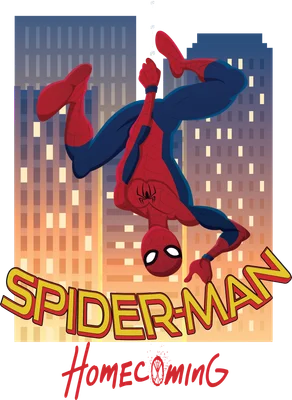 Hình ảnh Spider-Man đuổi bắt trên cao, với nền là các tòa nhà cao tầng và chữ Spider-Man Homecoming.