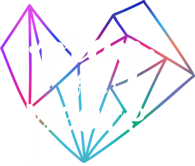 Chữ "Pray for peace" viết tay màu trắng nổi bật trên nền hình học đa giác với hiệu ứng gradient màu sắc.