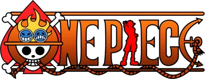Logo One Piece Ace Hỏa Quyền với biểu tượng đầu lâu, xương chéo và ngọn lửa