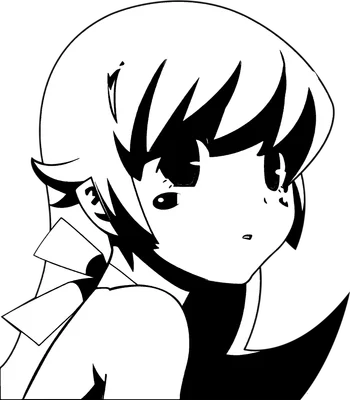Hình ảnh minh họa cô gái anime mắt to, tóc dài, đeo nơ, phong cách hoạt hình.