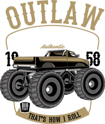 Thiết kế xe bán tải Monster Truck phong cách vintage