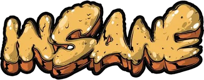 Chữ "IN GAME" viết theo phong cách graffiti, màu vàng cam với hiệu ứng đổ bóng và viền đen.