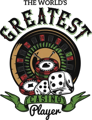 Thiết kế đồ họa chủ đề casino với bánh xe roulette, chip và xúc xắc phong cách cổ điển