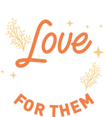 Thiết kế chữ nghệ thuật với thông điệp tích cực 'If You Love Someone You Care For Them', trang trí lá và các ngôi sao lấp lánh.