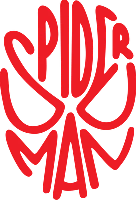 Logo Spider-Man cách điệu màu đỏ trên nền xám