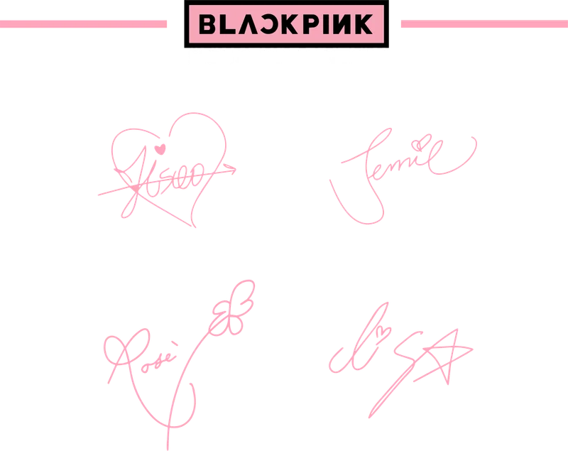Chữ ký BLACKPINK Jisoo Jennie Rosé Lisa phong cách