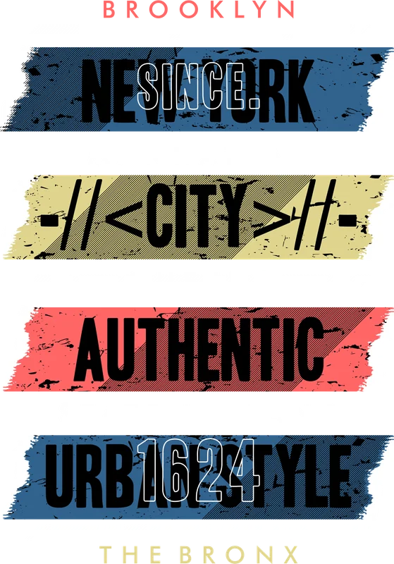 Thiết kế typography phong cách đường phố New York bụi bặm