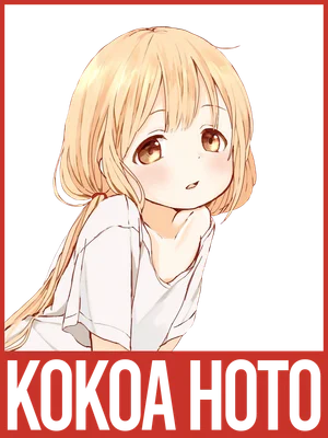 Hình ảnh cô bé tóc vàng mắt to đáng yêu, mặc áo phông trắng, phong cách anime.