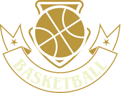 Logo bóng rổ màu vàng và trắng trên nền xám, có chữ ESTD 1998 và BASKETBALL.