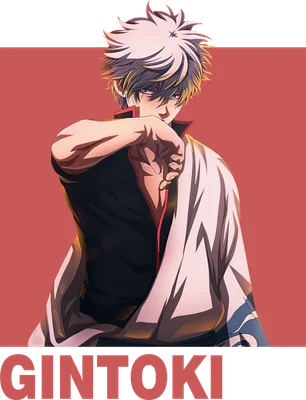 Hình ảnh nhân vật Gintoki tóc bạc, mặc trang phục truyền thống, nhìn thẳng vào máy ảnh với biểu cảm cool ngầu.