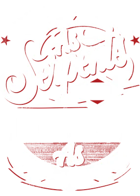 Hình ảnh chữ 'BE WISE AS SERPENTS AND INNOCENT AS DOVES' phong cách vintage, màu trắng và đỏ trên nền xám.
