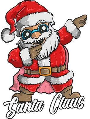 Ông già Noel đeo kính mát đang thực hiện động tác nhảy Dab vui nhộn trong ngày Giáng sinh