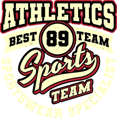 Thiết kế chữ thể thao retro 'Athletics Sports Team' phong cách vintage