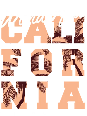 Thiết kế chữ California phong cách mùa hè nhiệt đới