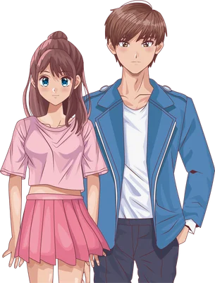 Cặp đôi anime dễ thương phong cách Hàn Quốc