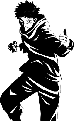 Hình vẽ chàng trai anime mặc áo hoodie, quần dài, giơ ngón cái lên, biểu cảm ngầu.