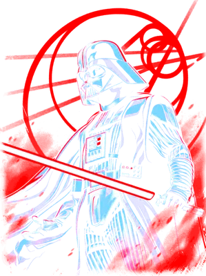 Darth Vader cầm kiếm ánh sáng đỏ uy lực