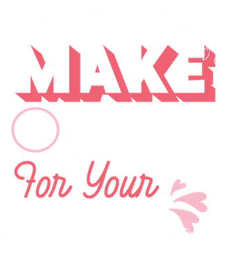 Hình in chữ 'Make It Special For Your Mother' màu hồng và trắng, viền hoa lá trắng trên nền xám.