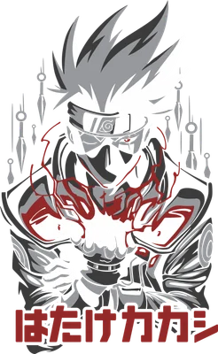 Hình ảnh minh họa Kakashi Hatake trong Naruto, đang tung chiêu Lôi Thần với ánh sáng đỏ rực, xung quanh có nhiều phi tiêu.
