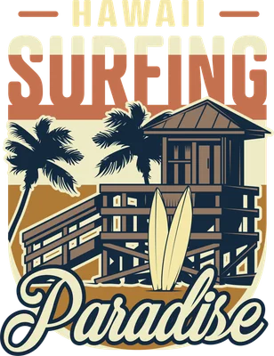 Hawaii Surfing Paradise Cảnh Biển Nhiệt Đới