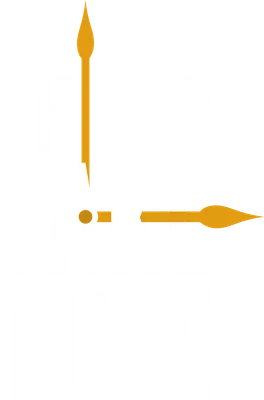 Hình ảnh chữ 'THINGS TAKE TIME' màu trắng trên nền xám, có kim đồng hồ màu vàng.