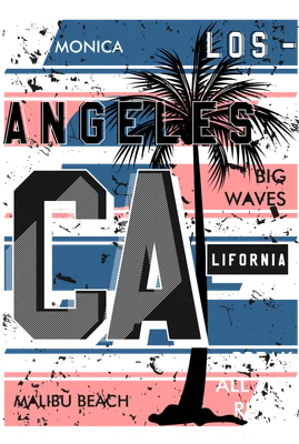 Thiết kế Los Angeles California phong cách retro mùa hè