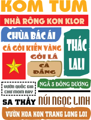 Typography Kon Tum: Địa danh và đặc sản nổi tiếng Việt Nam