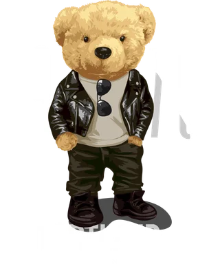 Gấu Teddy phong cách rock cá tính áo khoác da Portland 1979