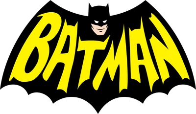 Logo Batman màu vàng đen với hình ảnh người dơi và chữ BATMAN