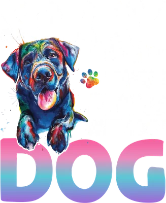 Hình ảnh chú chó Labrador màu sắc rực rỡ với dòng chữ "Sorry I Can't I Have Plans With My Dog"