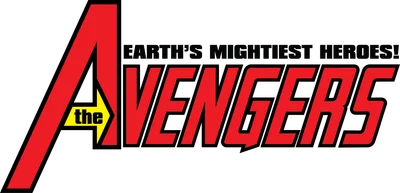 Logo Biệt Đội Siêu Anh Hùng Avengers với dòng chữ 'Earth's Mightiest Heroes!'