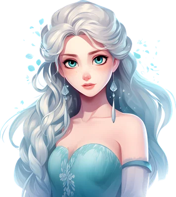 Nữ hoàng tóc bạc mắt xanh, trang phục băng giá phong cách anime