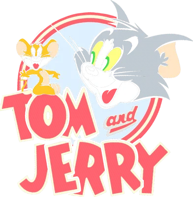 Hình ảnh hoạt hình Tom và Jerry với dòng chữ Tom and Jerry nổi bật.