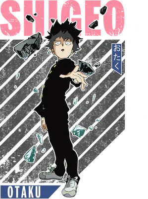 Hình ảnh Shigeo Kageyama từ Mob Psycho 100 với biểu cảm ngạc nhiên, đang sử dụng sức mạnh tâm linh để nâng các mảnh đá.