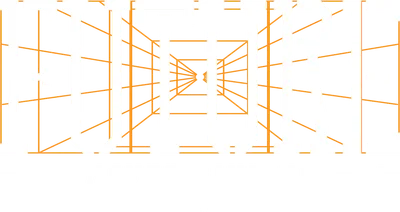 Hình in chữ FUTURE lớn màu trắng với lưới phối cảnh cam, kèm dòng chữ NEVER GIVE UP và STREETWEAR